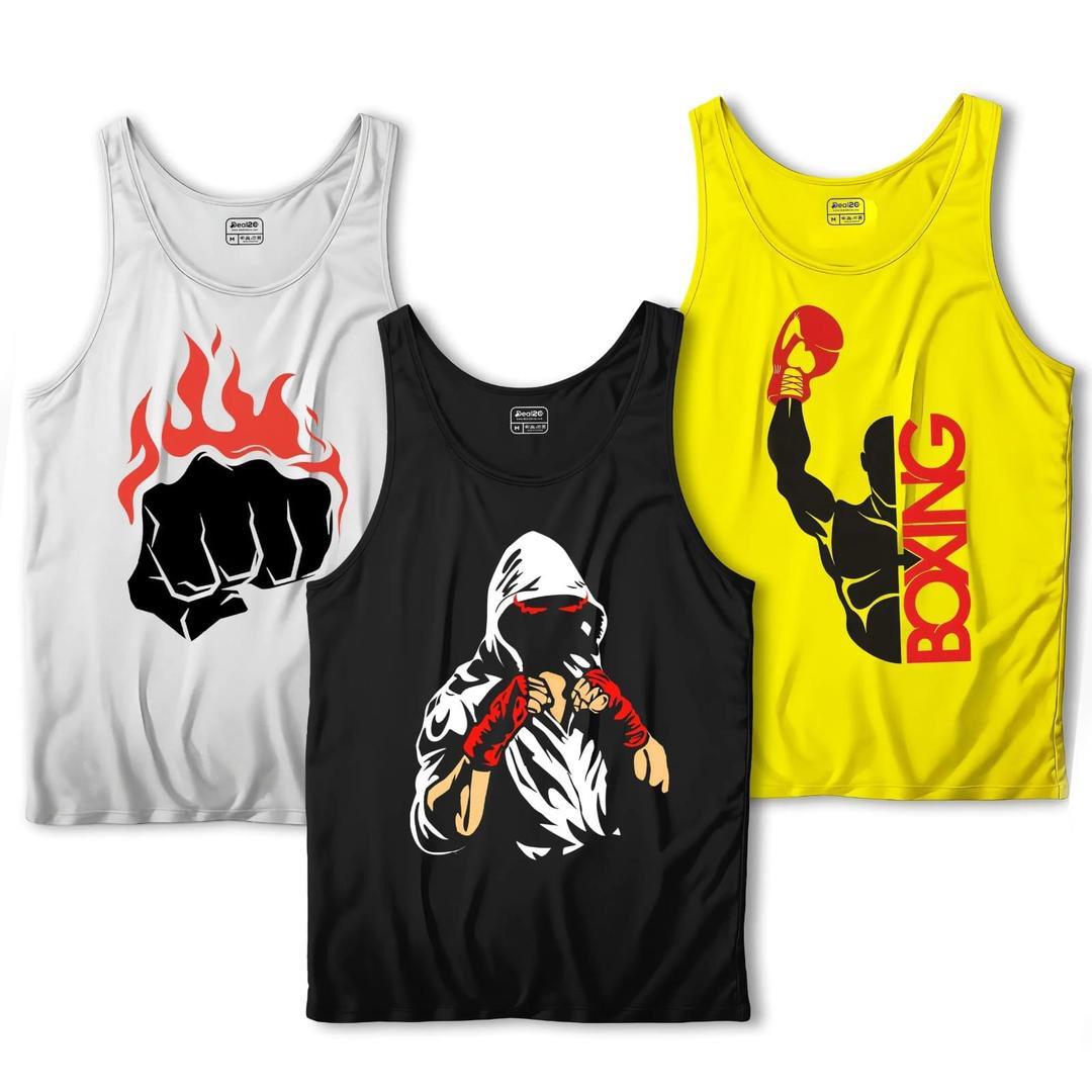 MENS PRINTED SANDO TANKS