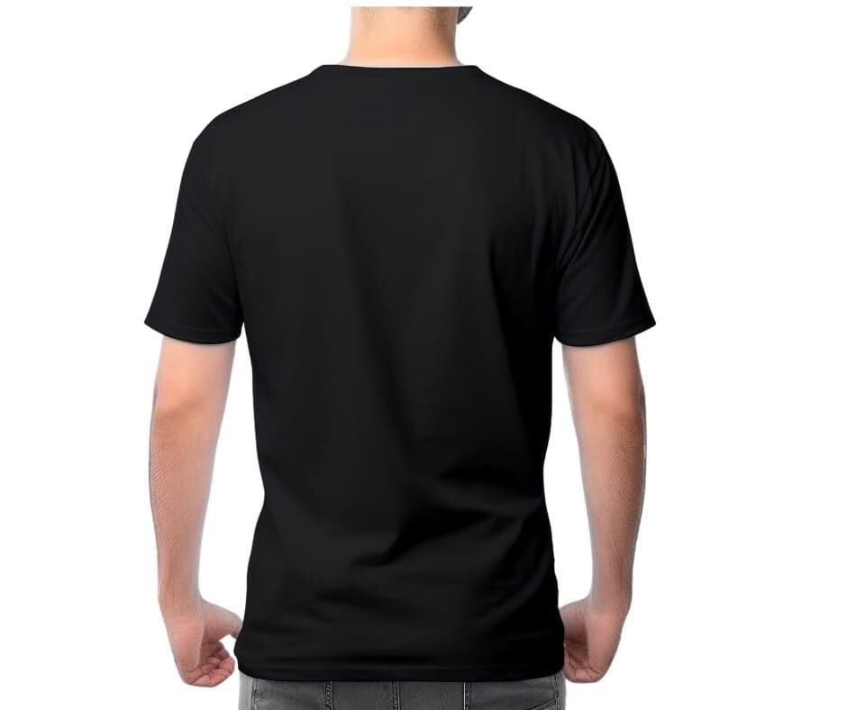 MEN BLACK DESIGNED TSHIRT