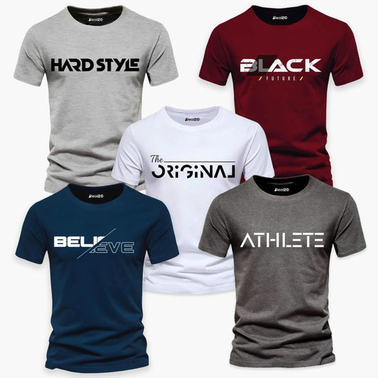 PACK OF 5 T-SHIRTS____COTTON GRAPHIC SUBLIMATION