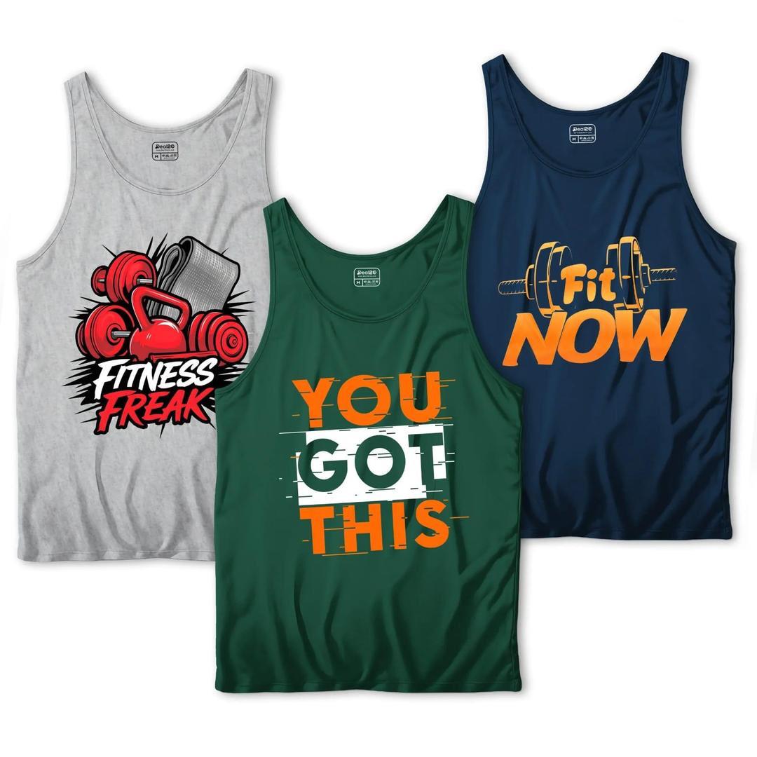 MENS PRINTED SANDO TANKS