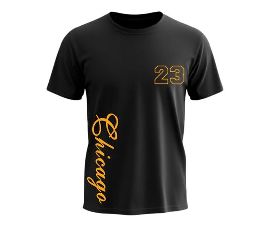 MEN BLACK DESIGNED TSHIRT